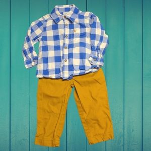 Button down shirt and pants outfit